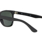 Ray-Ban RB4184 Square Sunglasses, Black/Green, 54 mm