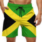 Heucapc Men's Board Shorts Jamaican Flag Quick Dry Swimming Trunks Jamaican Style Swim Trunks Summer Beach Shorts XL