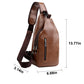 Clearance Leather Sling Crossbody Bag for Men Women Shoulder Chest Bags with USB Charging Port Outdoor Travel Hiking Daypacks 1 Dollar Items Tiktok Trend Items