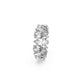 Swarovski Vittore ring, Pear cut, White, Rhodium plated