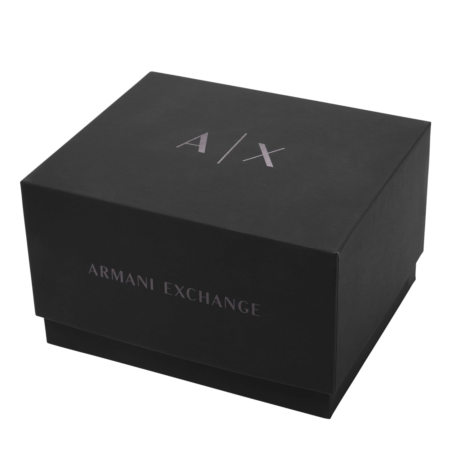 A｜X ARMANI EXCHANGE Men's Chronograph Black Silicone Strap & Luggage Tag Gift Set (Model: AX7105)