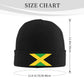 Cute Jamaica Flag Knit Hat Soft Classic Stretchy Ski Beanie Cap Winter Jamaican Warm Hats for Women Men Black