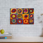 Wieco Art Squares with Concentric Circles Canvas Wall Art Print of Wassily Kandinsky's Famous Paintings Abstract Wall Art for Wall Decor Living Room Bedroom Home Decorations