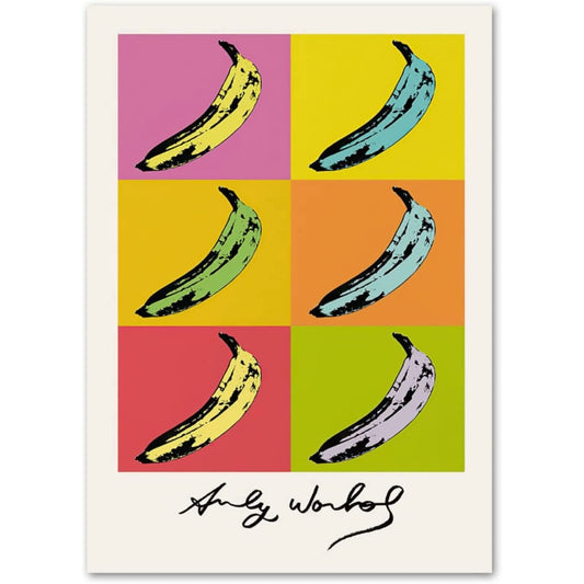 AIVYNA Andy Warhol Posters Pop Banana Wall Art Andy Warhol Prints Andy Warhol Canvas Painting Creative Pictures Living Room Decor Frameless 40×50cm