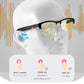 Bone Conduction Glasses, Smart Glasses Bluetooth Audio Sunglasses Open Ear Headphones Stereo HD Calls Noise Reduction P5 Waterproof, Touch Switch, for Women and Men(B Gold)