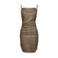 Sexy Sleeveless Dress for Club Night Women Sexy Sequins Wrap Sling Mini Dress Solid Open Back Club Party Short Dress