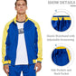 DUOFIER Men's Tracksuit Athletic Sports Casual Full Zip Sweatsuit, Blue-XL