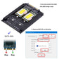 CY M.2 SATA SSD to 2.5inch SATA Adapter,Dual NGFF B+M Key M.2 SSD JOBD Raid0 Span Bridge Combo HDD Disk Drive Enclosure