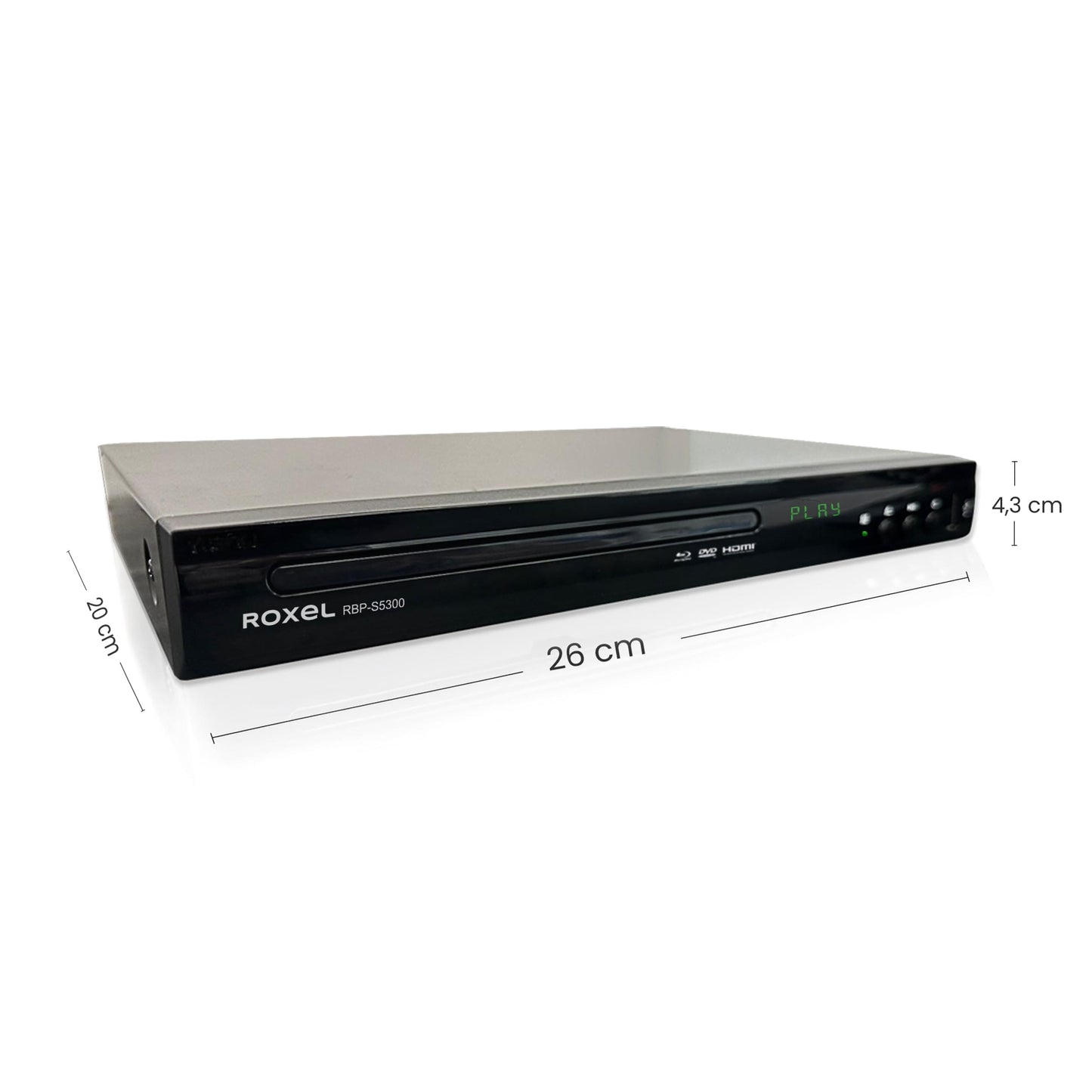 Roxel RBP-S5300 Blu-ray Player | MTK Mainboard | SONYLens | Digital LED Display | Dolby DTS Surround Sound | USB, HDMI, RCA, Coaxial Port, Region B