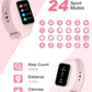 IOWODO Smart Watch for Women, Fitness Tracker with Heart Rate/Blood Oxygen/Sleep Monitor/Custom Dials, 5ATM Waterproof Step Counter Watch with 24 Sport Modes Activity Tracker for iOS Android - Pink