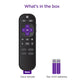 Roku Voice Remote | TV Remote Control with Voice Control, TV Controls, Simple Setup, & Pre-Set App Shortcuts - Replacement Remote Compatible with Roku TV, Roku Players, & Roku Audio