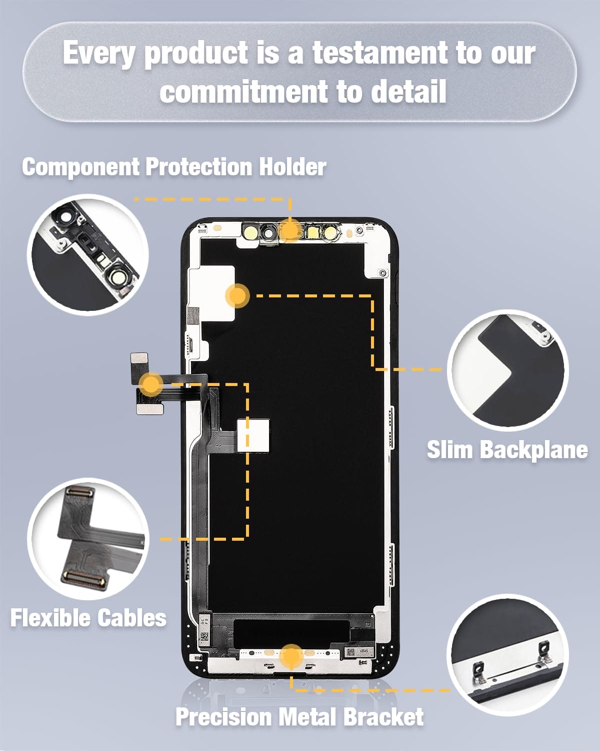 GULEEK Screen Replacement for iPhone 11 Pro Max, 6.5" 3D Touch Screen Digitizer Display LCD Assembly Repair Tools Kit for A2161 A2220 A2218 with Waterproof Frame Adhesive and Tempered Glass