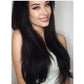 Xiweiya 1b# Black Lace Front Wig Black Natural Wavy Synthetic Lace Front Wig Heat Resistant Fiber Hair Natural Hairline Glueless Soft Wig High Density Half Hand Tied Wig for Women 24inch