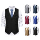 Clearance Men's Formal Plain Waistcoats Classic Casual Business Suit Vest V-Neck Tank Top Sleeveless Undershirts Solid Tuxedo Waistcoat Slim Fit Cotton Vests with Pockets Wedding Party Waistcoat