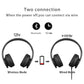 Wireless Bluetooth Over Ear Stereo Foldable Headphones,Wireless and Wired Mode Headsets with Soft Memory-Protein Earmuffs,Built-in Mic for Mobile Phone TV PC Laptop(Black)