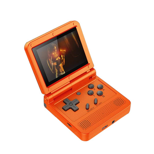 Goolrc Handheld Game Console 3-inch IPS Screen Open Flip Handheld Console with 16G TF Card Built in 2000 Games Portable Mini Retro Game Console for Kids Red