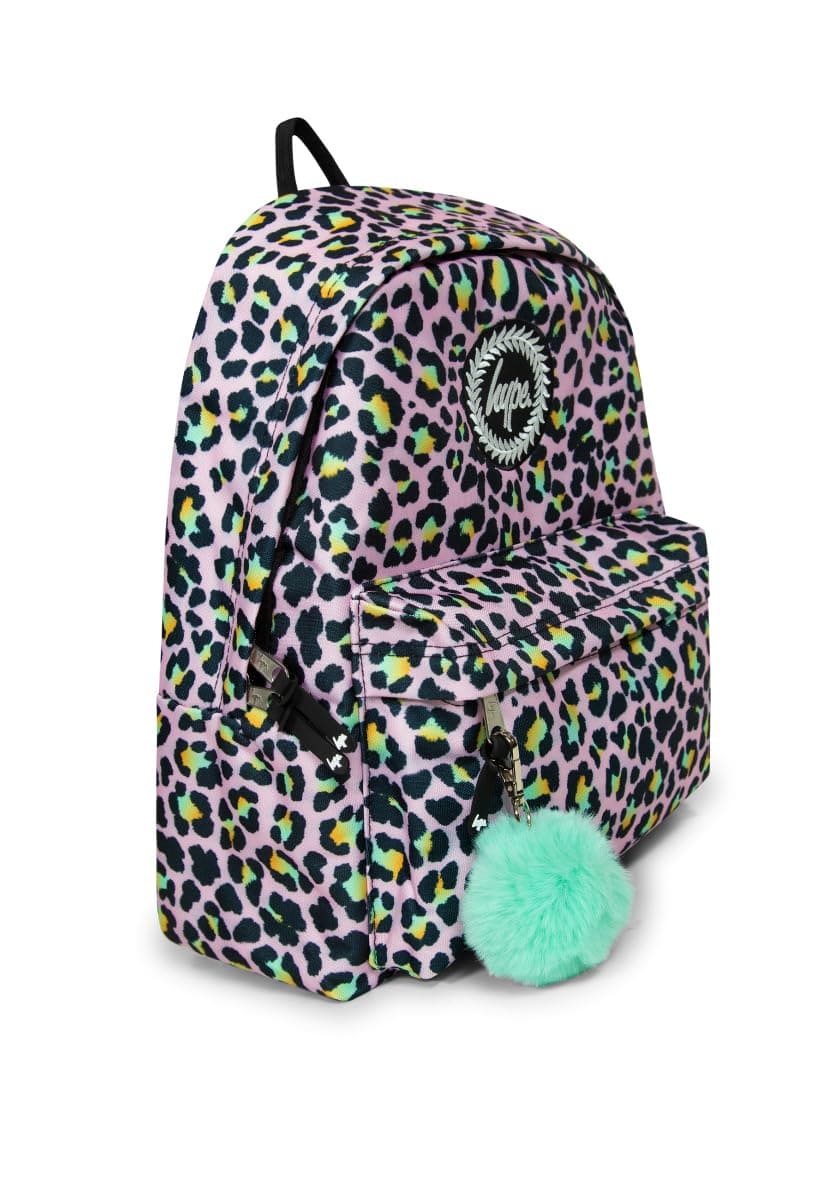 Hype Unisex Kid's Disco Leopard Backpack, Multi, One Size