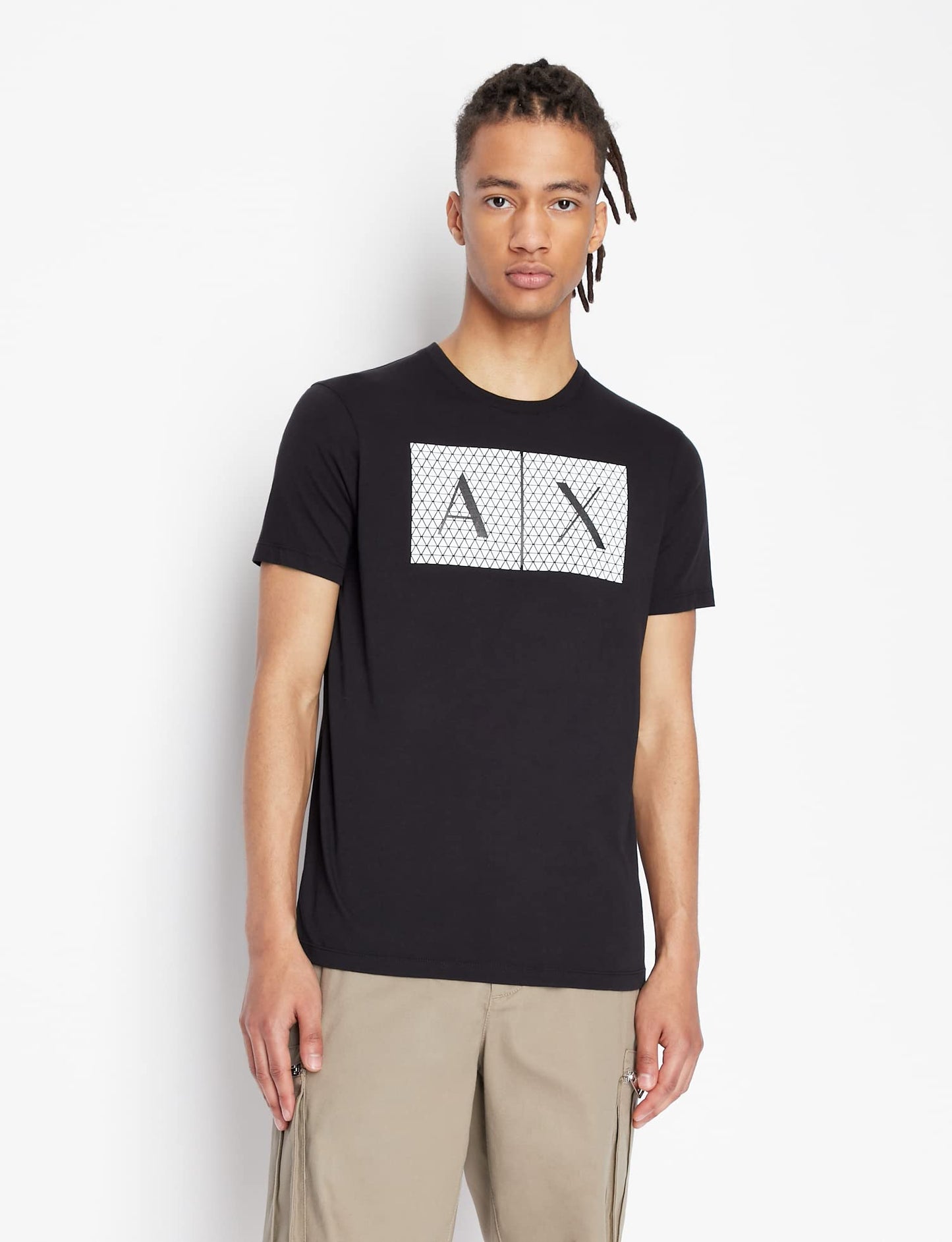 Armani Exchange Men's 8nztck T Shirt, Black, L UK