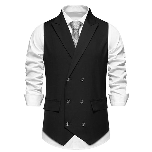 Clearance Men's Formal Plain Waistcoats Classic Casual Business Suit Vest V-Neck Tank Top Sleeveless Undershirts Solid Tuxedo Waistcoat Slim Fit Cotton Vests with Pockets Wedding Party Waistcoat