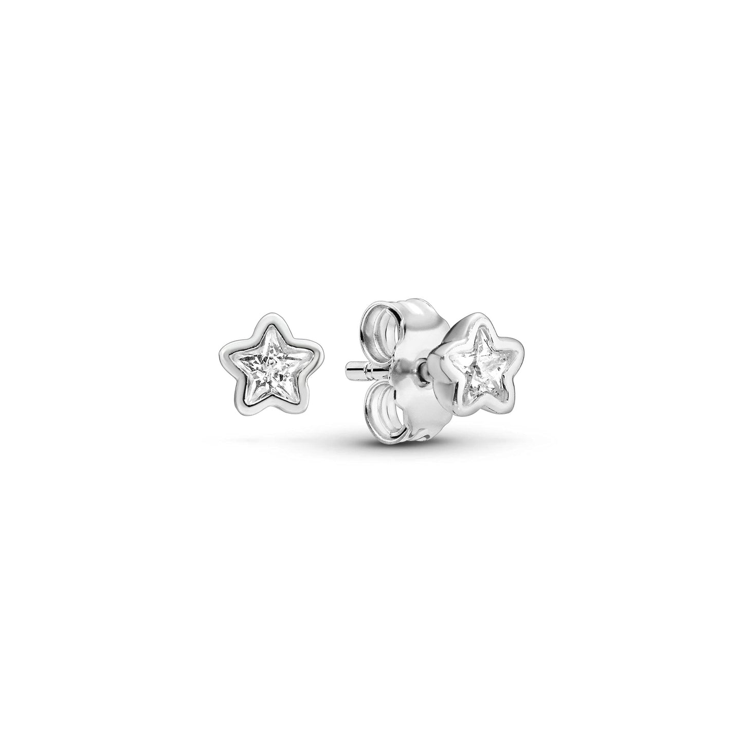 Pandora Moments Women's Sterling Silver Sparkling Star Stud Earrings, With Gift Box