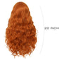 Siudus Ginger Wig Long Curly Wavy Wigs for Women Synthetic Natural Middle Part Copper Red Wig for Daily Party Use