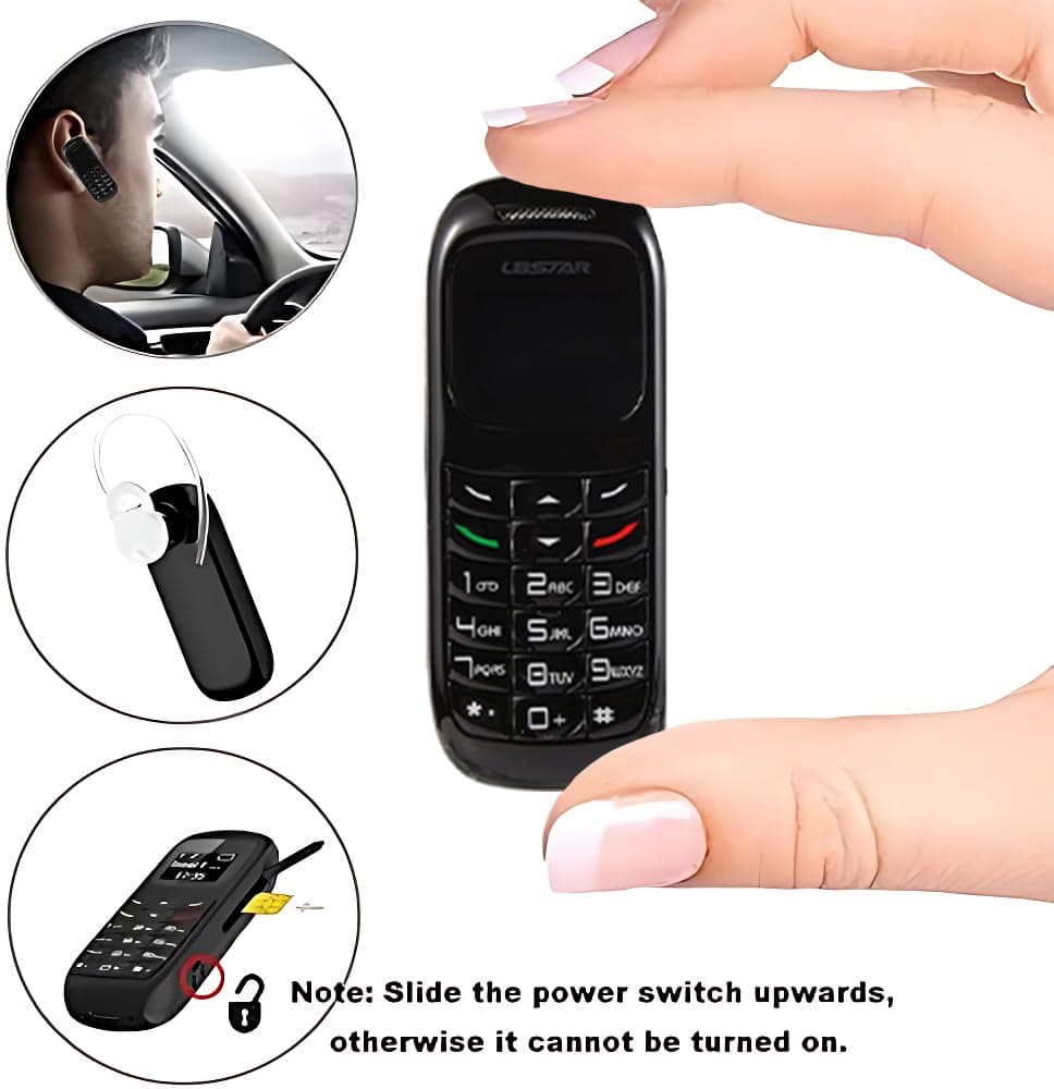 Hipipooo Mini Smallest Mobile Phone BM70,Mini Wireless Dialer,Bluetooth Tiny Headset