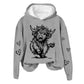 Hoodies for Women Cow Sweatshirts Cow Sweatshirts Cow Print Shirt Country Western Sweatshirt Fleece Hooded Christmas Fleece Jumper Pullover Sweatshirt For Women Essentials (11-Dark Gray, XL)