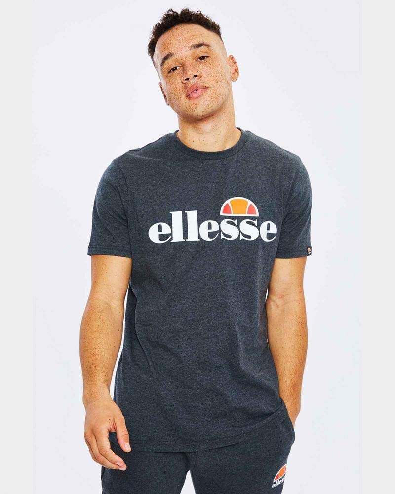 ellesse Men's Sl Prado Tee T shirt, Dark Grey Marl, S