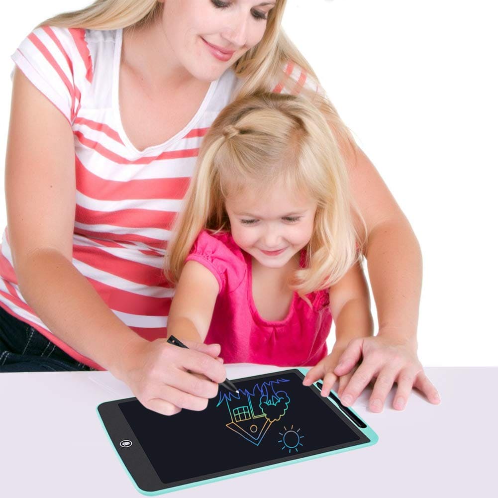 LCD Writing Tablet, 12 Inch Colorful Digital ewriter Electronic Graphics Tablet Portable Board Handwriting Drawing Tablet Pad for Kids Adults Home School Office (blue-12")