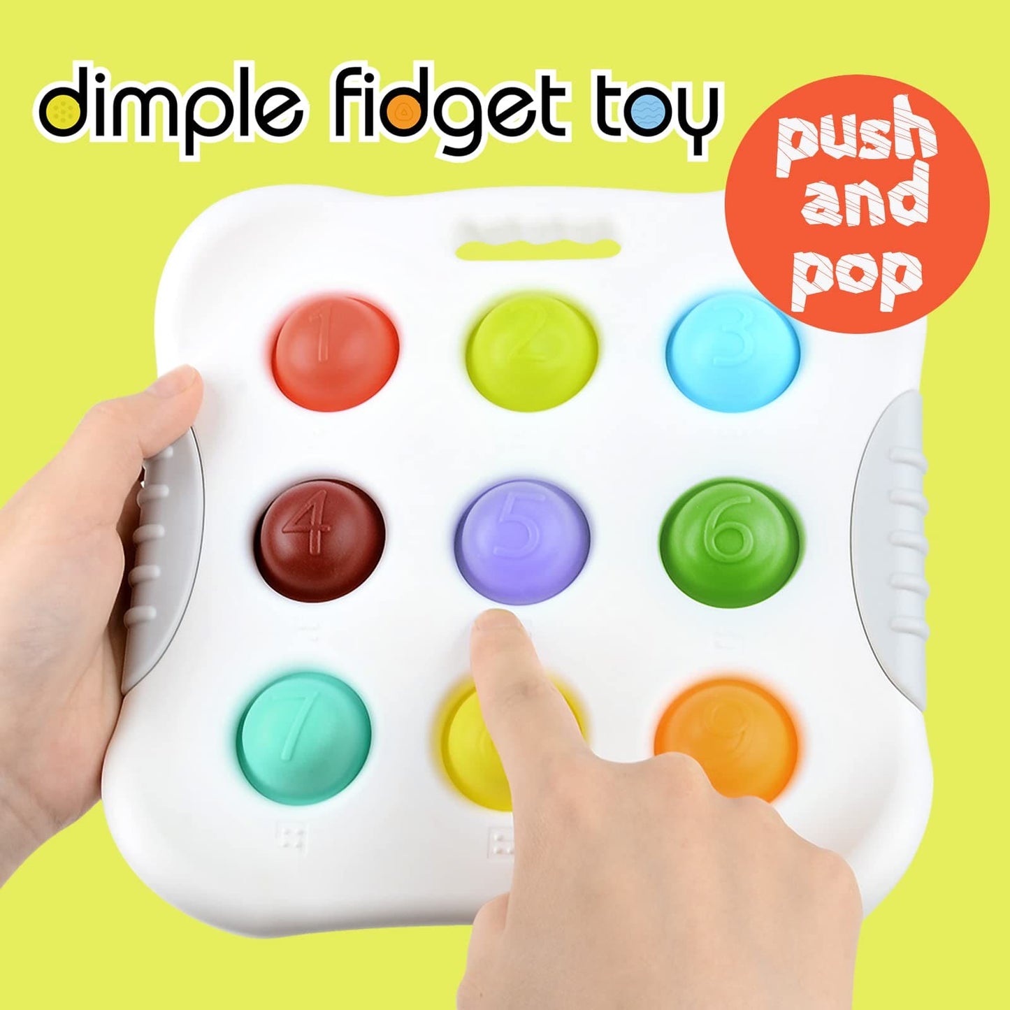 Dimple Fidget Baby Toys Early Developmental Autism Stress Relief Montessori Educational Sensory Toy Gifts for Autistic Children 1 2 3 Year Olde Boy Girl Toddler