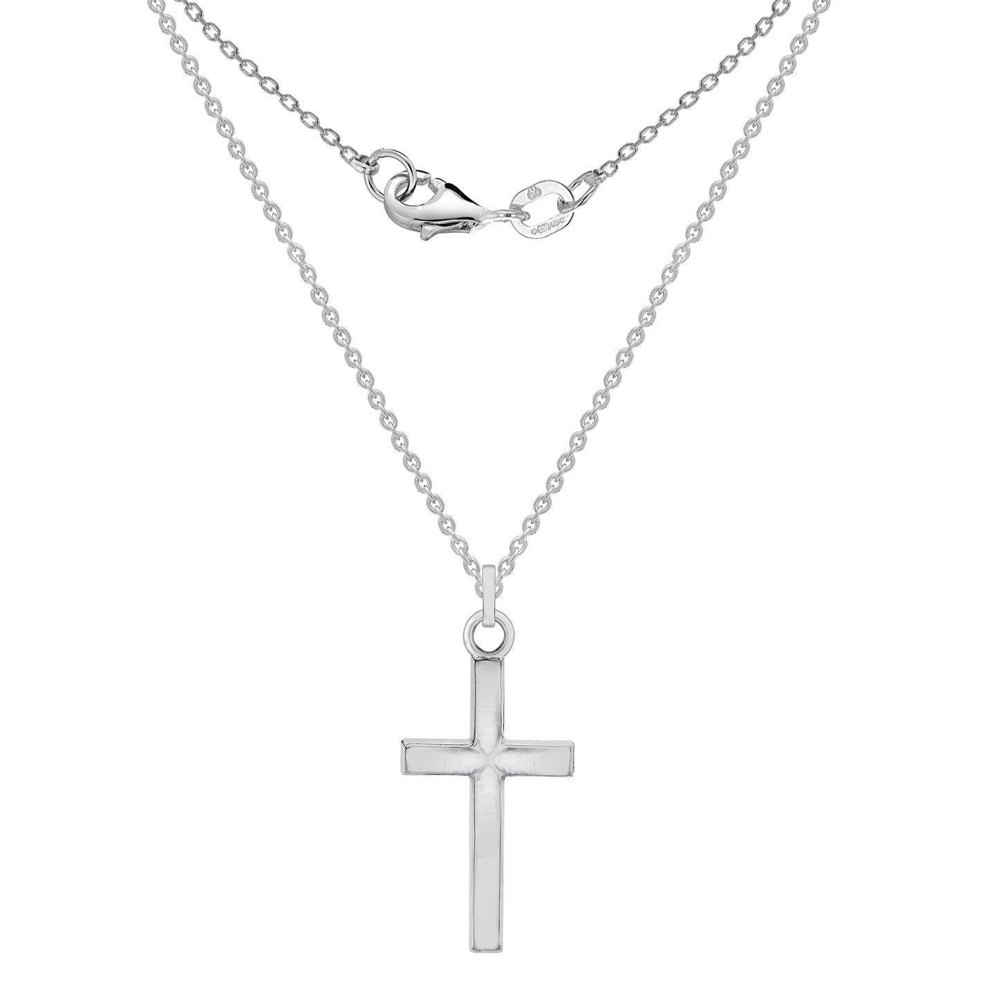 Tuscany Silver Women's Sterling Silver Cross Pendant on Chain Necklace of 46 cm/18 Inch