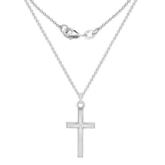 Tuscany Silver Women's Sterling Silver Cross Pendant on Chain Necklace of 46 cm/18 Inch