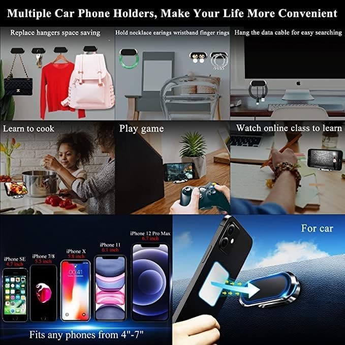 joyroom Magnetic Mobile Phone Car Mount/ Holder【Upgraded 8 Strong Magnets】With 360° Rotation, Universal Dashboard Cradle for iPhone 14 13 Samsung S22 S21