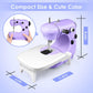 Small Sewing Machine, Sewing Machine for Beginners, Portable Sewing Machines with Extension Table, Adjustable 2 Speed with Foot Pedal with Sewing Kits, Best Gift for Kids Women Household and Travel