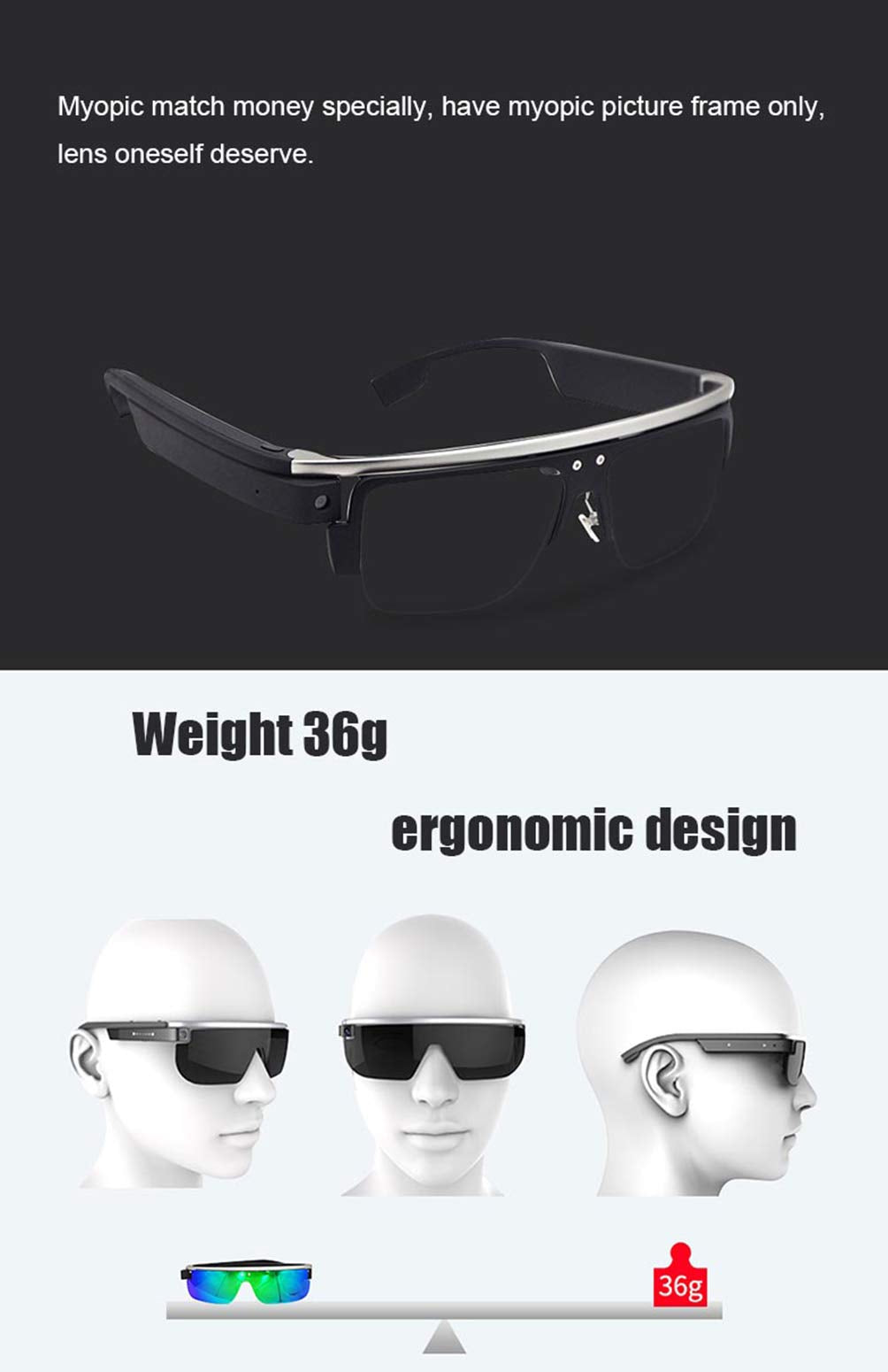 Hd Camera Glasses with o, Camera Glasses 1080P Taking Pictures Smart Video Glasses Built-In WIFI And BT Touch Function 180 Minutes Ultra Long Battery Life Gift