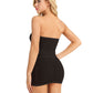 ranrann Women's See Through One Piece Bodycon Mini Tube Dress Nightclub Teddy Lingerie Dresses Black Seamless One_Size