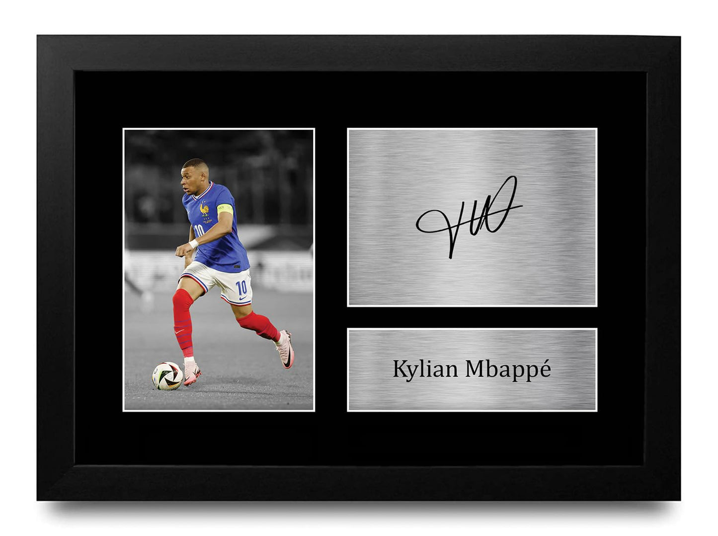 Kylian Mbappe France Gifts Printed Signed Autograph Picture for Fans and Supporters - A4 Framed