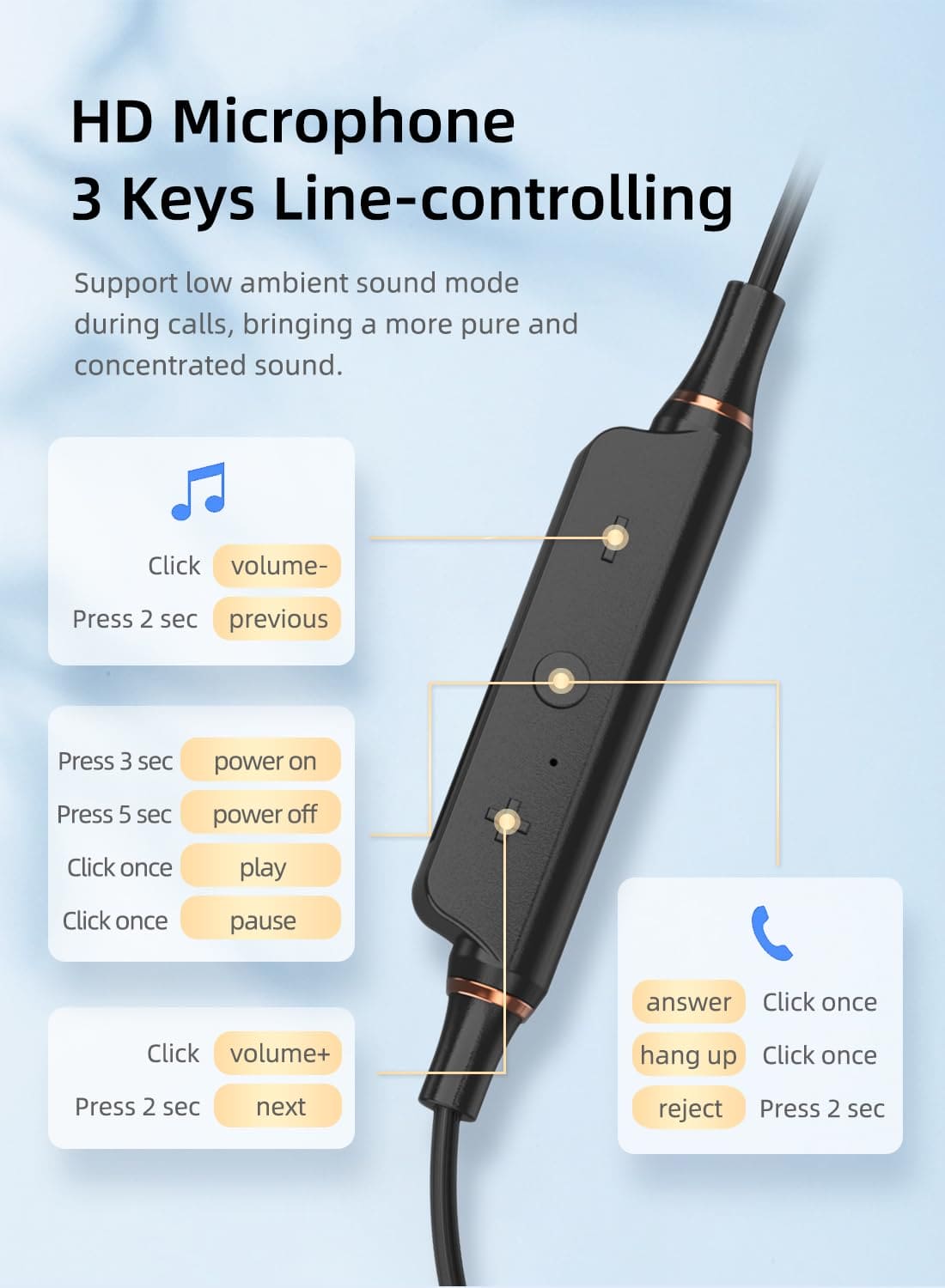 KBEAR BT5 Bluetooth 5.1 Earphone Adapter Cable with HD Mic USB C Charging, 6hrs Playtime IPX5 Waterproof Neckband Earhook Wireless Replacement Cable for KZ ZST AS10 ZST X V90 T3 C10 BL03 Aria 7Hz