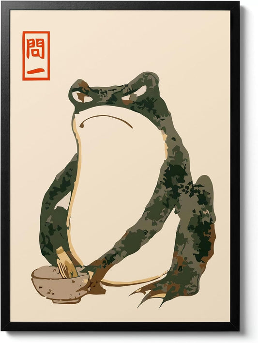 Adventure Island MCR Angry Frog Poster, Matsumoto Hoji Print, Vintage Japanese Woodblock Art, Ukiyo-e Wall Art, Home Decor, Gift Idea Classic Japan Japanese Art Illustrations A4