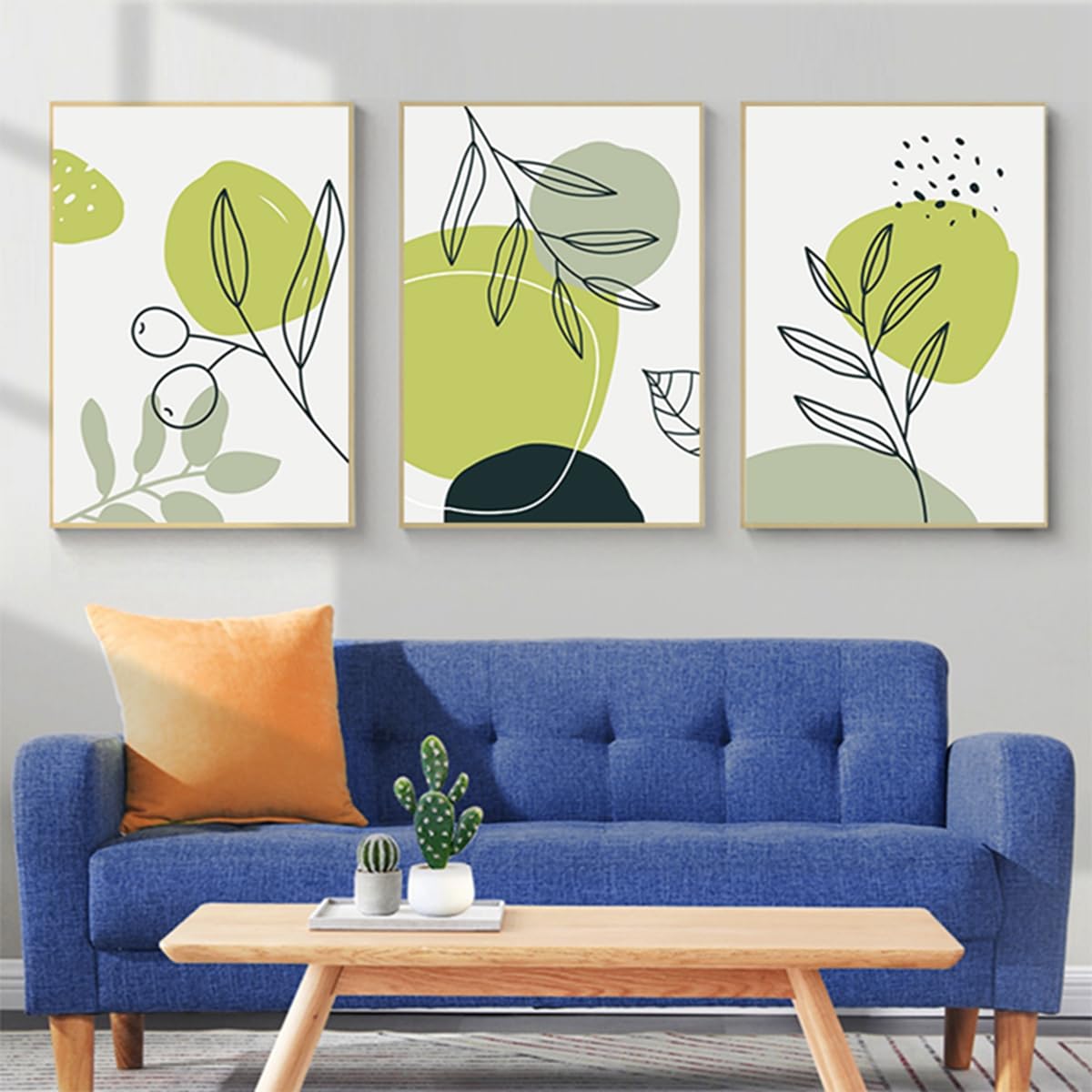 PYNVDD Set of 3 Posters Abstract Botanical Leaf Print Posters, Modern Abstract Bohemian Posters, Without Frame (Picture 10.50 x 70 cm x 3 Pieces)