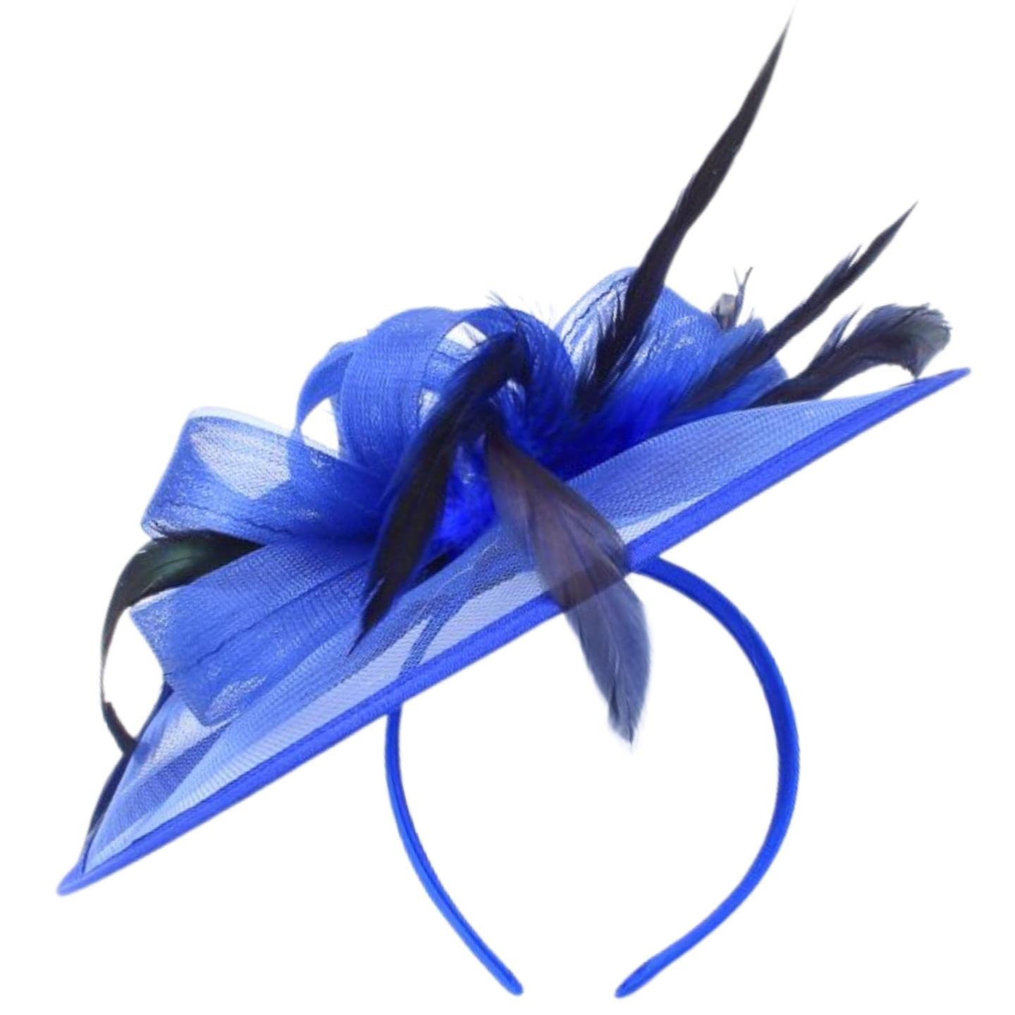 Topkids Accessories Fascinator for Women - Elegant Wedding Fascinators with Headband, Perfect Hair Accessory for Wedding Guests (Royal Blue)