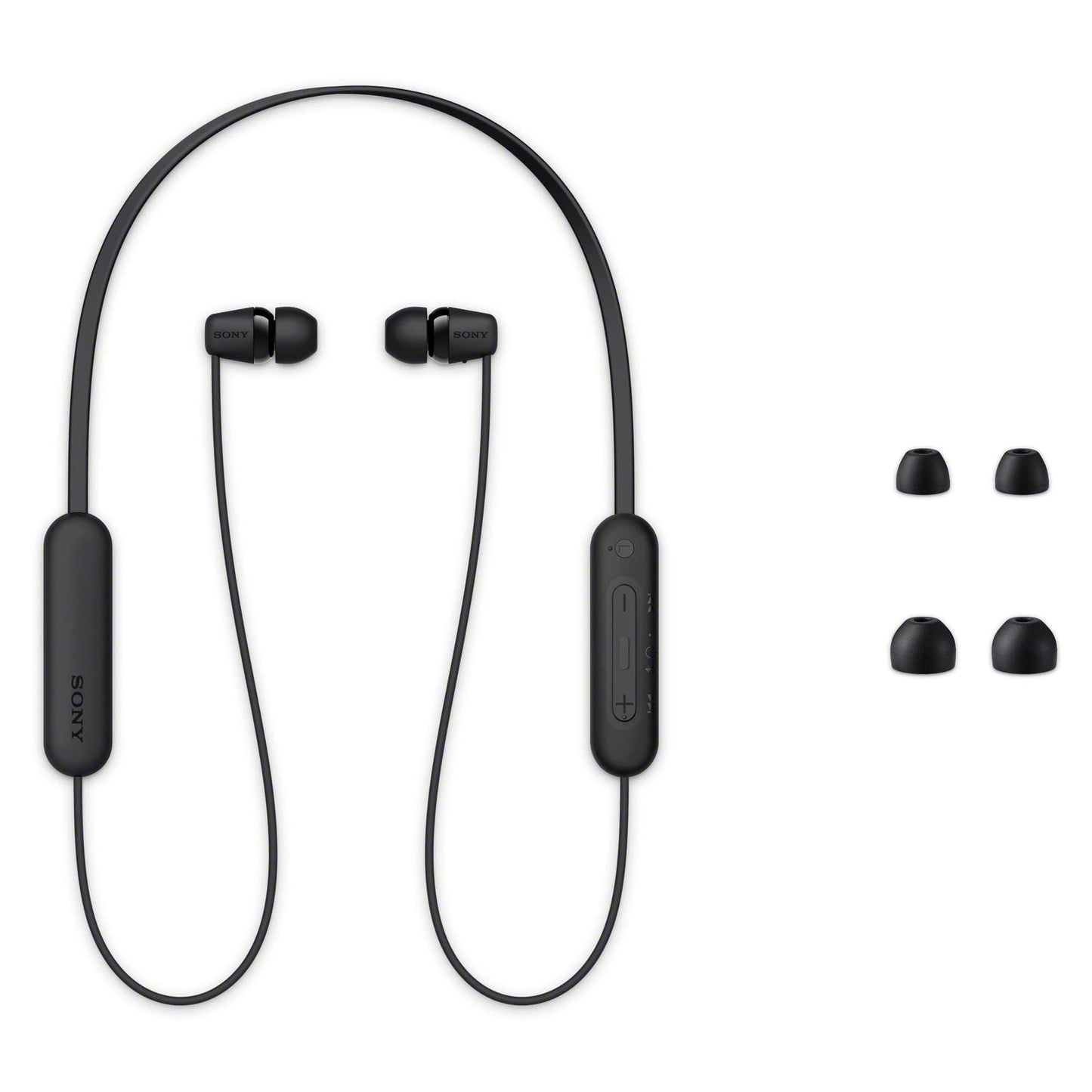 Sony WI-C100 Wireless in-Ear Bluetooth Headphones with Built-in Microphone, Black