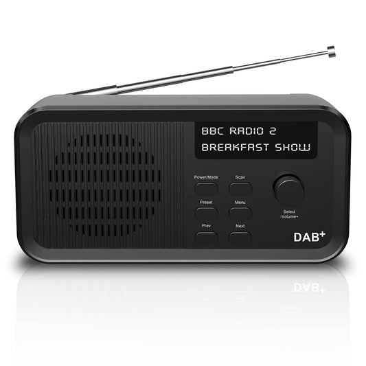 Pinci DAB/DAB+ Digital Radio & FM Radio, Portable Digital Radio with USB Rechargeable 15 Hours Playback,10 Preset Stations,Headphone Jack,LCD Display For living room, study, kitchen, garden, travel