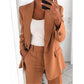 Blazer Suit Set Women Sale 2 Piece Suits for Women Button Long Sleeve Jacket Long Pants Solid Color Two Piece Outfits Lapel Outerwear Blazer and Trouser Suits Ladies Sets Plus Size Khaki XXL