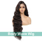 Humistwbiu Body Wave Wigs 13x6 Lace Front Wig Pre-Plucked Hairline with Baby Hair Transparent Swiss Lace Heat Resistant Synthetic Hair Glueless Lace Front Wavy Wigs for Women 32 Inch (#Brown）