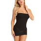 ranrann Women's See Through One Piece Bodycon Mini Tube Dress Nightclub Teddy Lingerie Dresses Black Seamless One_Size