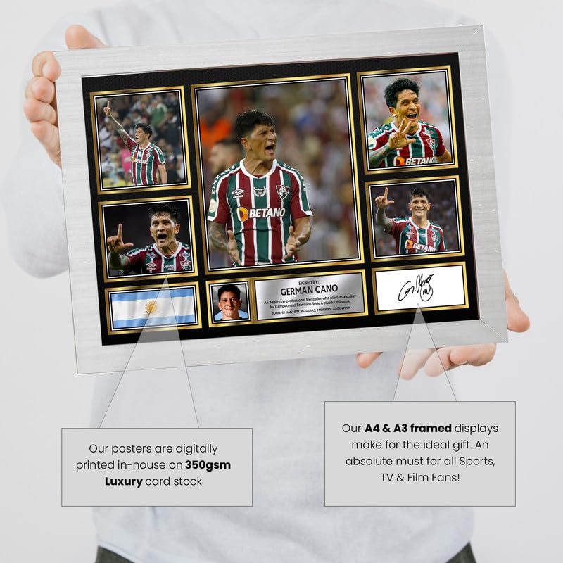 German Cano Signed Autograph Photograph Display - Perfect for Football Fans, A4 Poster Print (297x210mm)