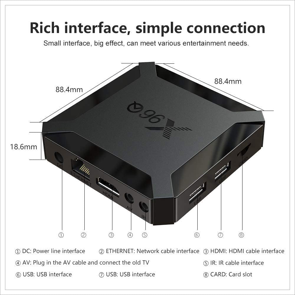 Android 10.0 TV Box X96 Mini 2021 X96Q 2GB RAM 16GB ROM Smart TV Box Allwinner H313 Quad Core Support 4K 3D Set Top Box X96 Mini Wifi Home Media Player