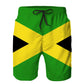 Heucapc Men's Board Shorts Jamaican Flag Quick Dry Swimming Trunks Jamaican Style Swim Trunks Summer Beach Shorts XL