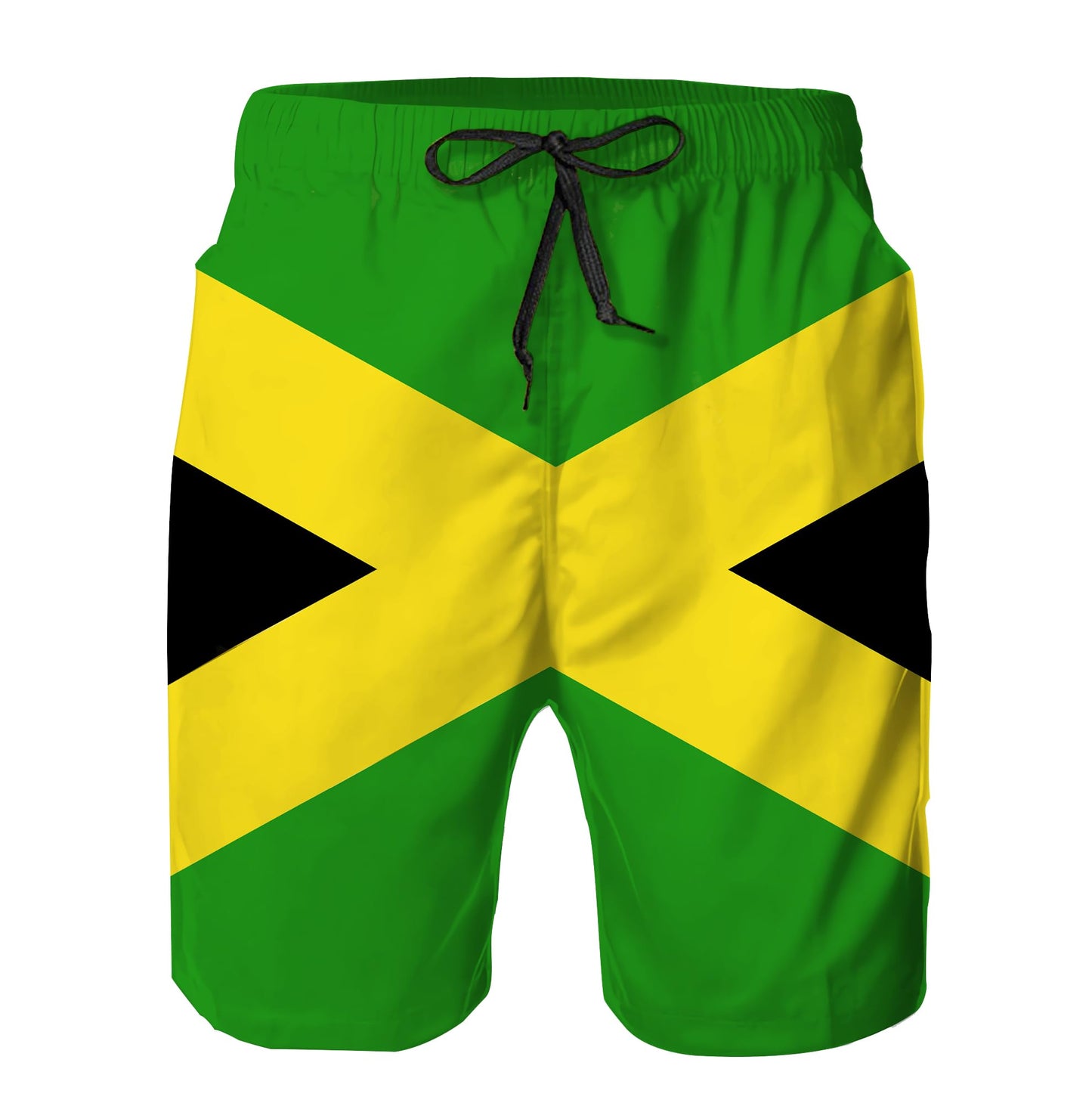 Heucapc Men's Board Shorts Jamaican Flag Quick Dry Swimming Trunks Jamaican Style Swim Trunks Summer Beach Shorts XL